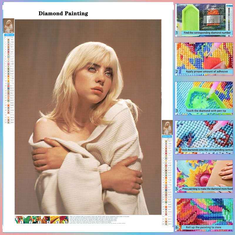 Photo Mosaic Print - DIY 풀 드릴 비비 다이아몬드 페인팅