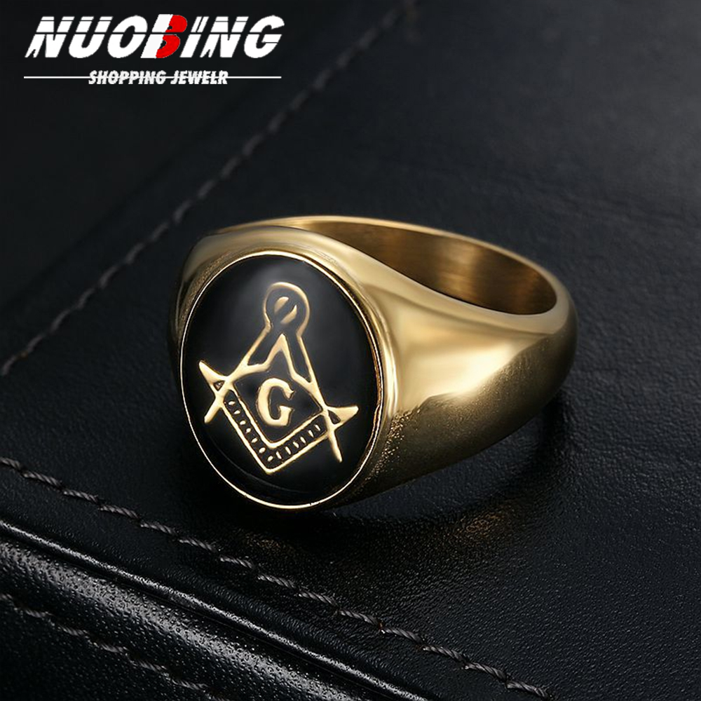 남성 빈티지 316L 스테인리스 스틸 원형 프리메이슨  - Initial Ring Custom 리뷰 및 가격