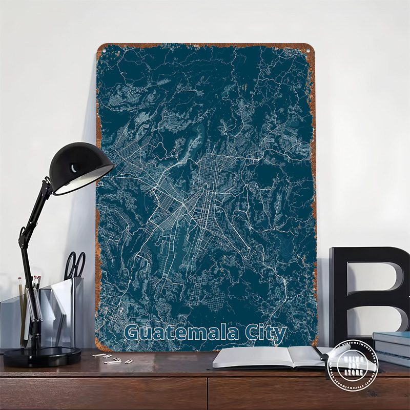 과테말라 시티 지도 틴플레이트 포스터 맞춤형 벽 장식  - Custom Map Poster 리뷰 및 가격