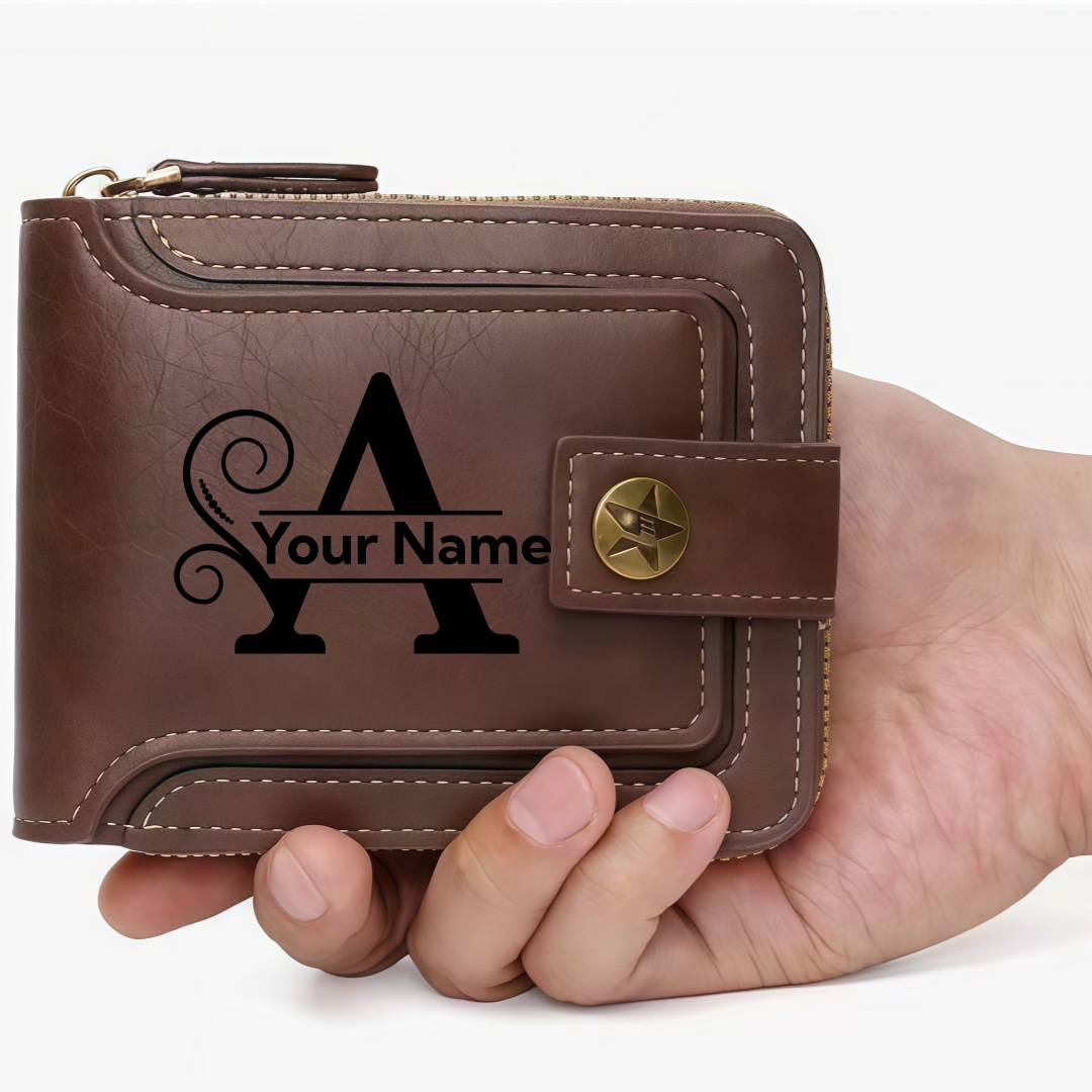 남성용 맞춤형 지갑 - 개인화된 인조 가죽 남성용 각인 - Personalized Name Box 리뷰 및 가격