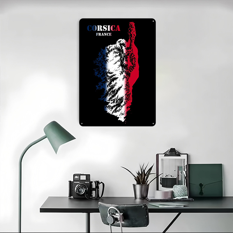 코르시카 프랑스 지형 등고선 지도 금속 포스터 팬과 애 - Custom Map Poster 리뷰 및 가격