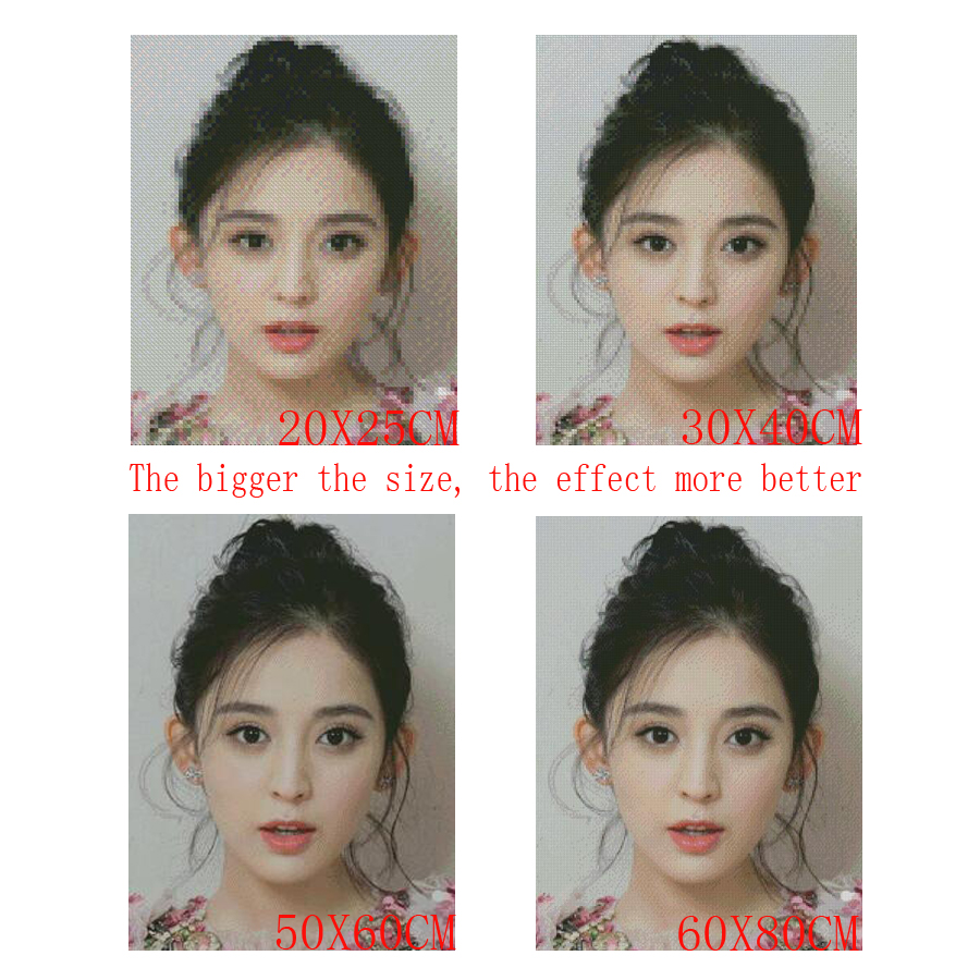 풀 스퀘어 라운드 드릴 5D 다이아몬드 페인팅 DIY  - Photo Mosaic Print 리뷰 및 가격